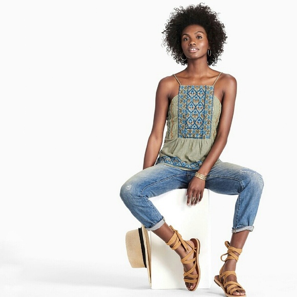 Lucky Brand Tops - Embroidered tank top - Lucky Brand size XL